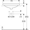 Раковина GEBERIT VARIFORM 55 см 500.740.01.2