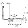 Слив-перелив GEBERIT UNIFLEX NEW 150.520.21.6 для ванны